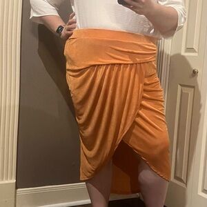 Slinky Orange Skirt from CurveSoul 3XL